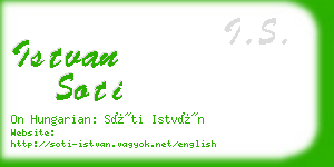 istvan soti business card